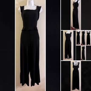 Wesleerose Ruffle Trim Wide Leg Jumpsuit